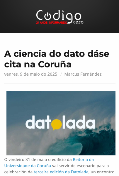 A ciencia do dato dáse cita na Coruña