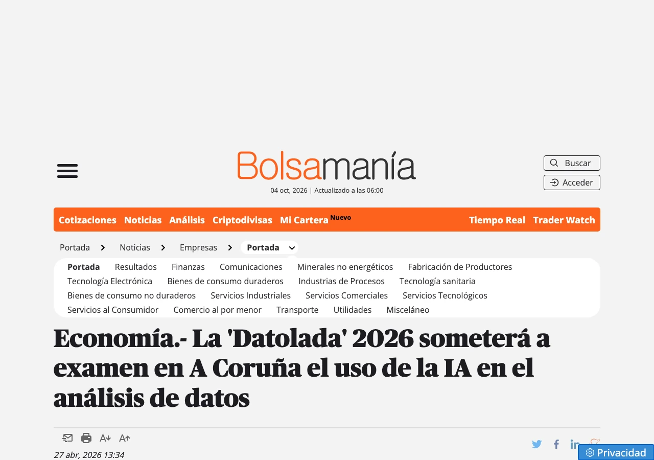 La Datolada y el análisis de datos en tiempos de IA
