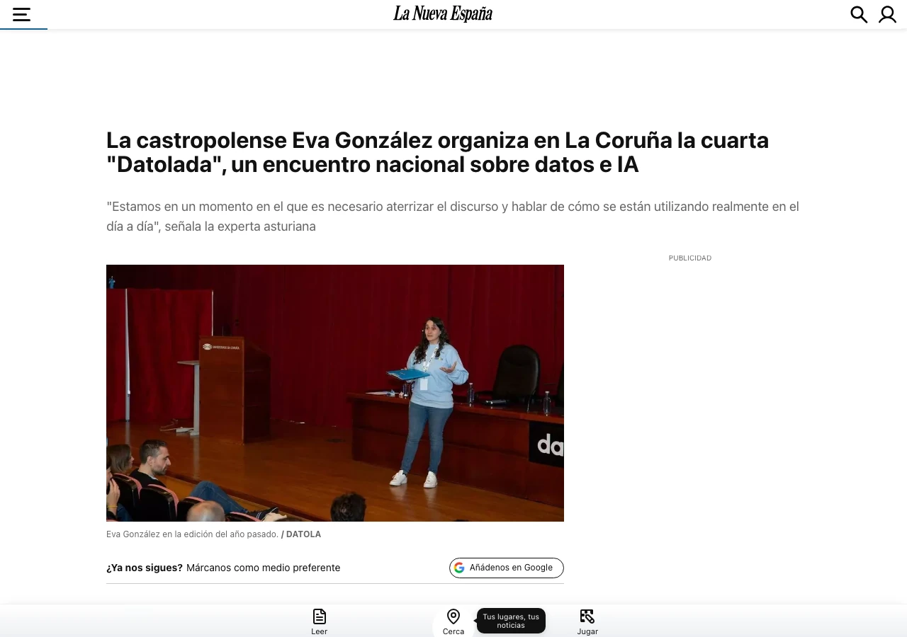 La castropolense Eva González organiza en La Coruña la cuarta Datolada