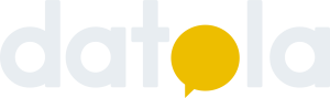 Logo Datola - blanco amarillo